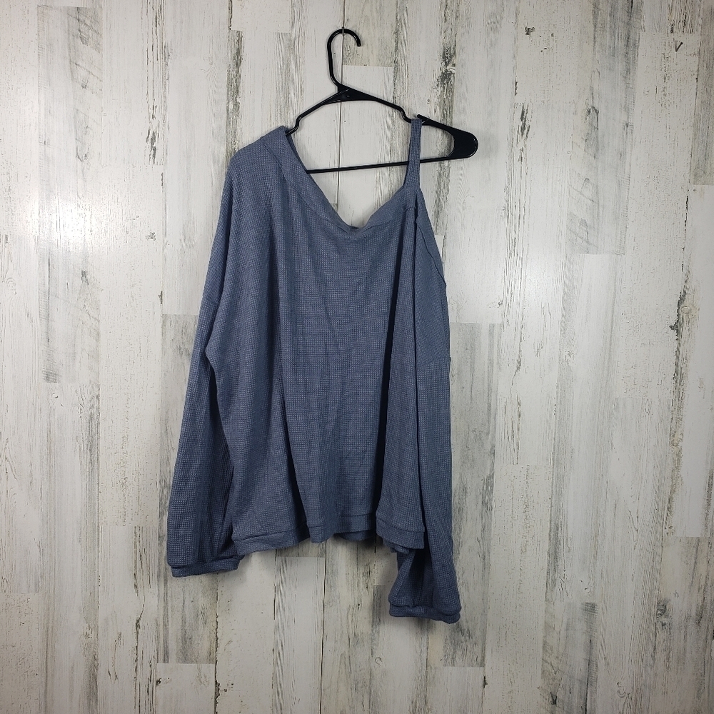 Ninexis gray cold Shoulder sweater women's plus size 3X